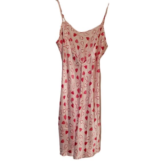 Jaclyn Smith Valentine Heart Chemise Slip Nightie size Medium - Picture 5 of 8